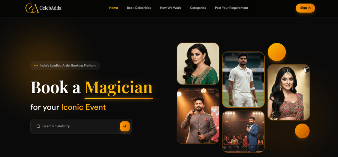 Celeb Adda - Book Celebrities